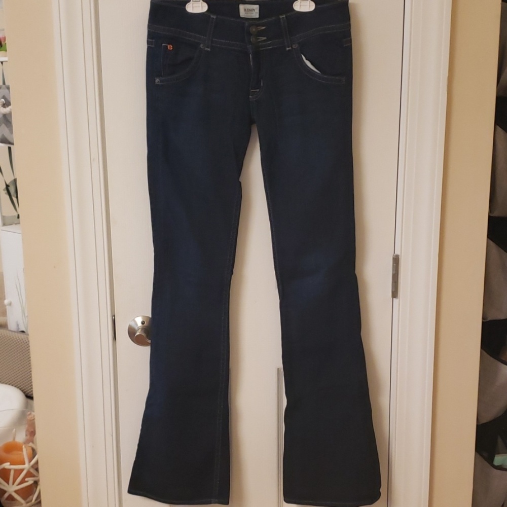 Hudson dark denim bootcut flap jeans Size 27